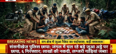 गोंदिया: हाई-प्रोफाइल जुआ रेड , 52 पत्तों पर किस्मत की बाजी लगा रहे 9 रईसजादों से  6.70 लाख का माल जब्त