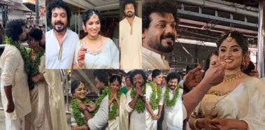 ഗുരുവായൂര്‍ നടയിലെത്തി താലി ചാര്‍ത്തി ജിഷിനും അമേയയും; രണ്ട് വര്‍ഷത്തെ ലിവിങ് റിലേഷന് പിന്നാലെ ഔദ്യോഗികമായി വിവാഹിതരായി താരങ്ങള്‍; ഇരുവരുടെതും രണ്ടാം വിവാഹം; ആശംസകളുമായി ആരാധകരും