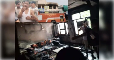 हिसार में पूर्व स्वास्थ्य मंत्री डॉ. कमल गुप्ता के घर भीषण आग: ड्राइंग रूम जलकर खाक, छत से कूदकर बची पत्नी और मां की जान