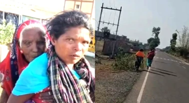 500 രൂപ പെൻഷനായി 90-കാരിയെ ചുമലിലേറ്റി മരുമകള്‍ നടന്നത് 9 കിലോമീറ്റര്‍ !