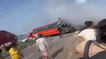 Eight dead, 10 others injured after head-on collision between two luxury buses in Maharashtra