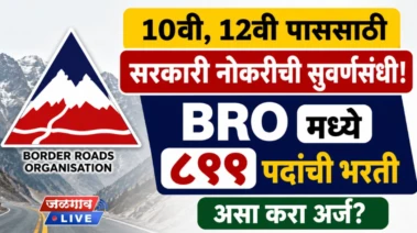 10वी, 12वी पाससाठी सरकारी नोकरीची सुवर्णसंधी! BRO मध्ये ८९९ पदांची भरती, असा करा अर्ज?