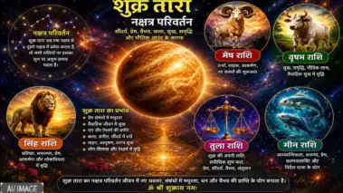 शुक्र तारे का नक्षत्र परिवर्तन, इन 5 राशियों पर होगा सकारात्मक असर