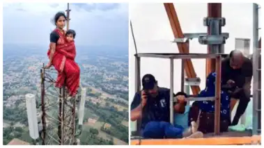 "5 முறை எஸ்பியைப் பார்த்தும் நியாயம் கிடைக்கல..!" குழந்தையைக் கட்டிப்போட்டுவிட்டு 80 அடி டவரில் ஏறிய  பாதிக்கப்பட்ட பெண்.. பதறவைக்கும் பின்னணி.. உபி-யை உலுக்கிய 6 மணி நேரப் போராட்டம்..!!