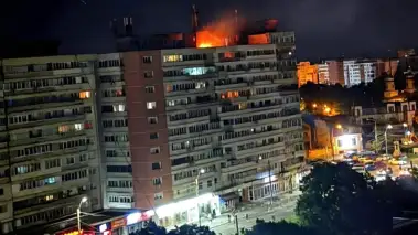 Romania: First footage shows damage after drone hits residential block near Ukraine border