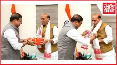 দিল্লীত কেন্দ্ৰীয় প্ৰতিৰক্ষা মন্ত্ৰী ৰাজনাথ সিঙক সাক্ষাৎ মুখ্যমন্ত্ৰী হিমন্ত বিশ্ব শৰ্মাৰ