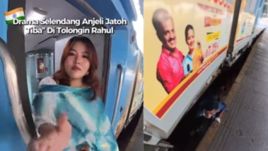 Viral Video : திடீரென பறந்த இந்தோனேசியா பெண்ணின் துப்பட்டா.. தண்டவாளத்தில் இறங்கி எடுத்த நபர்!