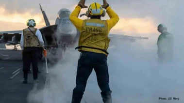 US 'defensive' strikes target drones, port city, Iran targets US base in retaliation