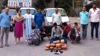 Six held for transporting 16 kg ganja from Hyderabad to Odisha