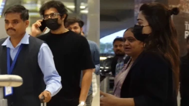 Vijay Deverakonda and Rashmika Mandanna get spotted at airport as they return from actress' birthday trip; WATCH