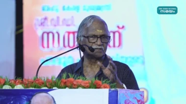 'വര്‍ഗീയതയുടെ ചിഹ്നമായല്ല എൻഎസ്‌എസ് തുടങ്ങിയത്': വിഡി സതീശന്റെ സ്വീകരണ സമ്മേളനത്തില്‍ സുകുമാരൻ നായരെ ഒളിയമ്പെയ്ത് ശ്രീകുമാരൻ തമ്പി