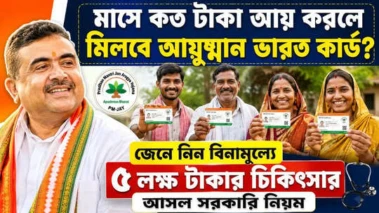 Ayushman Bharat Card: মাসে কত টাকা আয় করলে মিলবে আয়ুষ্মান ভারত কার্ড? জেনে নিন বিনামূল্যে ৫ লক্ষ টাকার চিকিৎসার আসল সরকারি নিয়ম