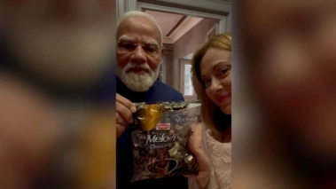 PM Modi revives viral 'Melodi' moment, gifts Italian PM Meloni bag of toffee