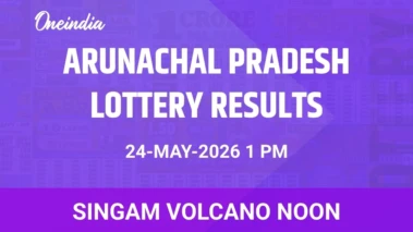 Arunachal Pradesh Singam Volcano Noon Winners 24 May Sunday Draw Results