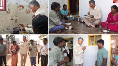 రూటు మార్చిన సీఎం చంద్రబాబు.. చేపలు వండి, మత్స్యకారుడి ఇంట్లో చేపల భోజనం, ఆనందంలో