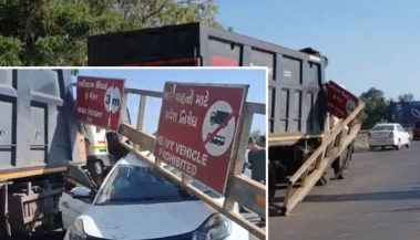 Navsari: બેદરકારીની હદ વટાવી..! પૂર્ણા નદીના જર્જરિત બ્રિજ પર પ્રતિબંધ છતાં ઘૂસ્યું ડમ્પર, તંત્ર ક્યારે જાગશે..?