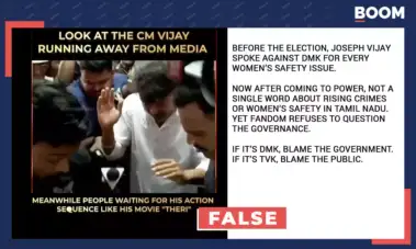 Unrelated Video Of CM Vijay Falsely Linked To Coimbatore Assault-Murder Case