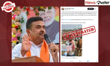 Fact Check: TMC supporter advocates for selling cows to Muslims in West Bengal? No, video is AI-generated