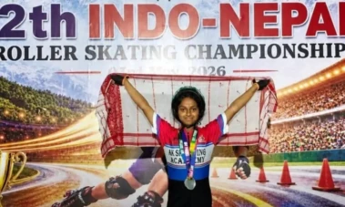 Assam: Dibrugarh's Chhavi Garg wins two gold medals at Indo-Nepal Roller Skating Championship