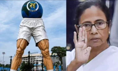 'ഞാൻ സ്വന്തമായി രൂപകല്‍പ്പന ചെയ്ത മനോഹരമായ ശില്പം ബിജെപി തകര്‍ത്തു' ; സാള്‍ട്ട് ലേക്ക് സ്റ്റേഡിയത്തിലെ ശില്പം മാറ്റിയതില്‍ പ്രതിഷേധവുമായി മമത ബാനര്‍ജി
