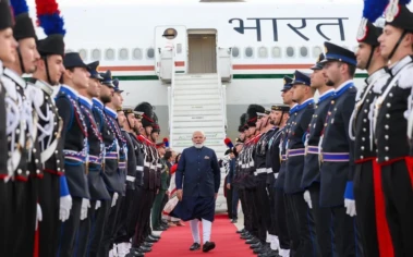 PM Modi arrives in Italy for final leg of five-nation tour, to hold bilateral talks with Italian PM Giorgia Meloni
