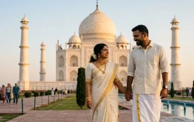 പ്രണയത്തിന്റെ നിത്യസ്മാരകത്തിലേക്ക് ഒരു മധുവിധു യാത്ര, പ്രണയിനിയുടെ കൈകോര്‍ത്ത് യമുനാ തീരത്തേക്ക്: മധുവിധു യാത്രകള്‍ക്ക് മാറ്റ് കൂട്ടാൻ താജ്മഹല്‍
