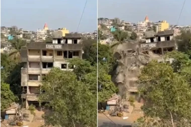 उल्हासनगरमध्ये चार मजली 'लेक व्ह्यू' इमारत पत्त्यांसारखी कोलमडली; सुदैवाने मोठी जीवितहानी टळली