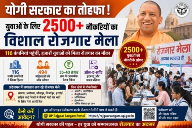 योगी सरकार का तोहफा! युवाओं के लिए 2500+ नौकरियों का विशाल रोजगार मेला