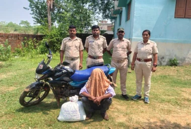 ମୋଟର ସାଇକେଲ ସହ ୭ କିଲୋ ଗଞ୍ଜେଇ ଜବତ,ଜଣେ ଗିରଫ