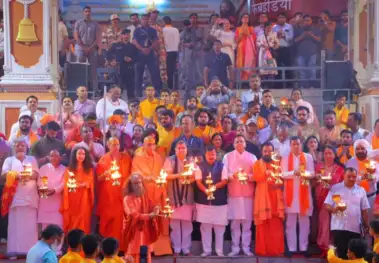 ऋषिकेश में गंगा तट पर आध्यात्म और संस्कृति का संगम, सीएम धामी व नितिन नबीन ने की गंगा आरती