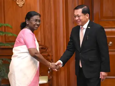 President Murmu receives Myanmar counterpart, says country is India's "gateway to Southeast Asia"