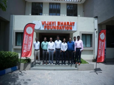MYAS Joint Secretary Vineel Krishna visits Ahmedabad's Vijayi Bharat Foundation