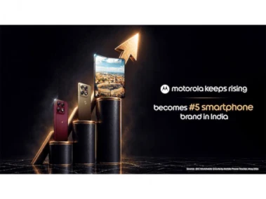 Motorola Enters India's Top 5 Smartphone Brands, Driven by Premium Expansion, AI Innovation and Aspirational Design
