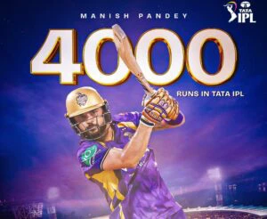 IPL: 4వేల పరుగుల క్లబ్‌లో మనీష్ పాండే