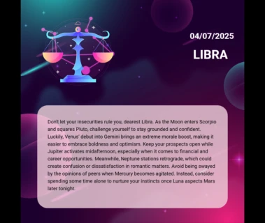July 4, 2025: Libra