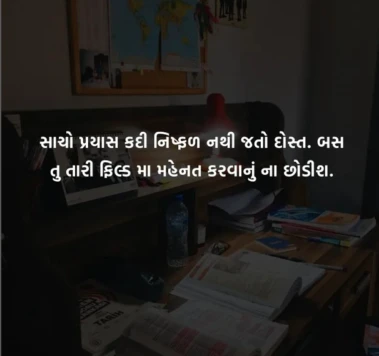 તારી ફિલ્ડમાં મેહનત કરવાનું છોડીશ નહીં...