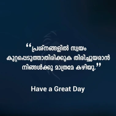 പ്രശ്നങ്ങളിൽ സ്വയം കുറ്റപ്പെടുത്താതിരിക്കുക തിരിച്ചുയരാൻ നിങ്ങൾക്കുമാത്രമേ കഴിയു..🫂