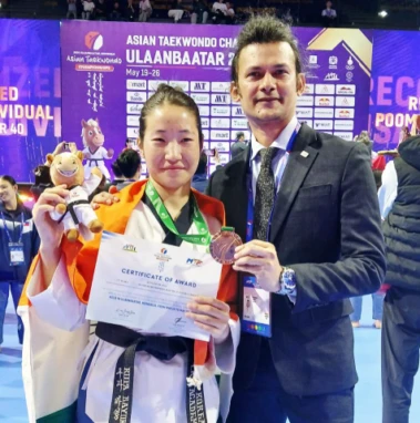Arunachal's Rupa Bayor qualifies for 2026 Asian Games, wins bronze in Taekwondo Championship