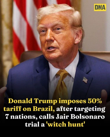 US President Donald Trump announced a 50 per cent tariff on imports from Brazil