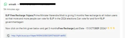 Fake BJP, Congress 'Free Recharge' Schemes Go Viral In Run-Up To Lok Sabha Polls