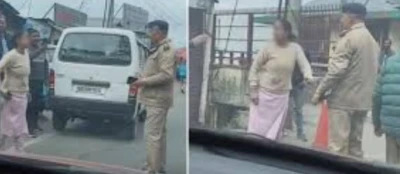शिमला में सड़क पर खड़ी गाड़ी को लेकर महिला और ट्रैफिक पुलिसकर्मी में झड़प, बाद में महिला ने मांगी माफी