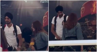 Arshdeep Singh And Samreen Kaur Make First Public Appearance - Watch