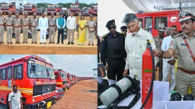 దేశానికే ఆదర్శంగా అగ్నిమాపక విపత్తు నిర్వహణ శాఖ...అధునాతన ఫైర్ టెండర్ వాహనాలను ప్రారంభించిన సీఎం చంద్రబాబు నాయుడు