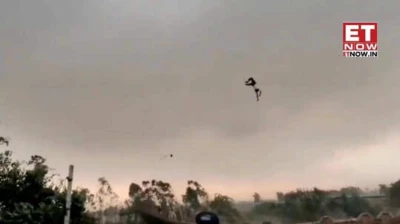 UP Viral Video: Man sent flying several feet during powerful thunderstorm in Bareilly | Watch