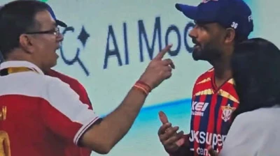 మొన్న కెఎల్ రాహుల్, ఇప్పుడు రిషబ్ పంత్... గ్రౌండ్‌లోనే సీరియస్ అయిన సంజీవ్ గోయెంకా! సోషల్ మీడియాలో ట్రోల్స్..