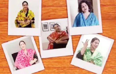 'गं. सहाजणी. काळजीपूर्वक काहीतरी सांगताहेत!