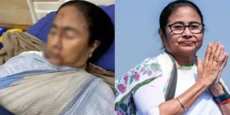 மம்தா பானர்ஜி படுகாயம்..! நெற்றியில் கடுமையான ரத்த காயங்களுடன் வெளியான புகைப்படங்களால் அதிர்ச்சி