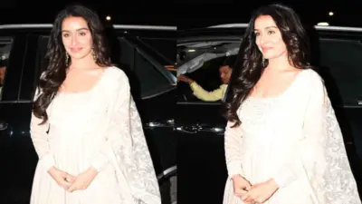 Shraddha Kapoor's white Anarkali suit with floral embroidered dupatta proves that simplicity always takes the crown