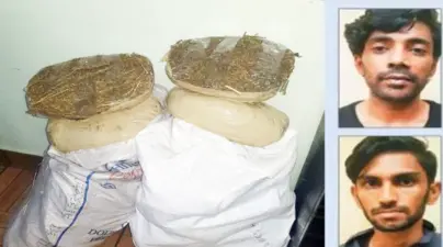 ಗಾಂಜಾ ಮಾರಾಟ ಮಾಡುತ್ತಿದ್ದ ಕೇರಳ ಮೂಲದ ಇಬ್ಬರ ಸೆರೆ