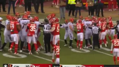 WATCH: Huge fight breaks out in the Chiefs-Bengals game days after Ja'Marr Chase called out Kansas City's defense
